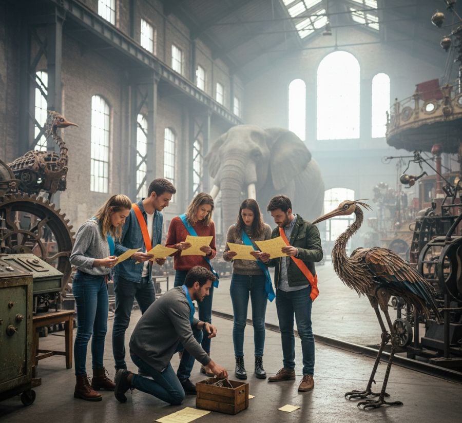 Chasse aux œuvres à la Galerie des Machines de l'Île de Nantes