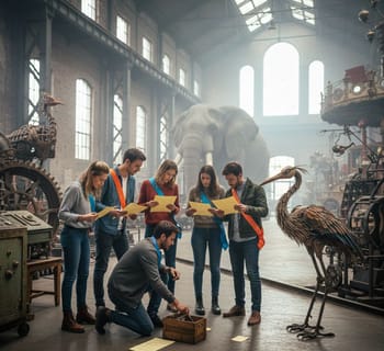 Chasse aux œuvres à la Galerie des Machines de l'Île de Nantes