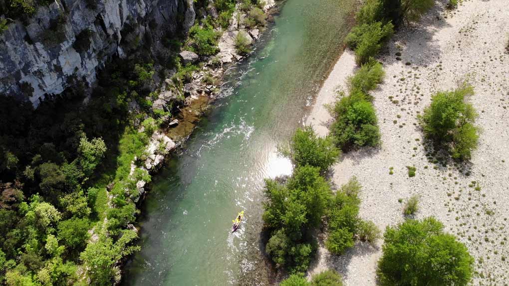 Randonnée canoé kayak à Agonès sur l'Hérault - Montpellier