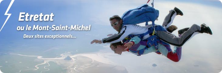 Saut en parachute au Mont Saint Michel