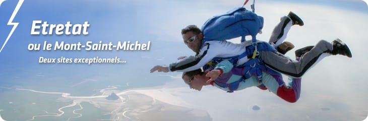 Saut en parachute en tandem au Mont Saint Michel