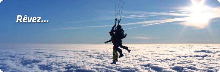 Saut en parachute au Mont Saint Michel