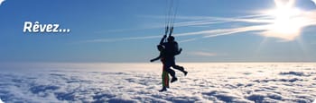 Saut en parachute au Mont Saint Michel