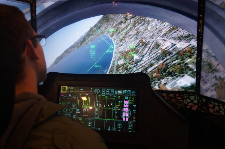 Simulateur de vol d'avion de chasse à Paris Bercy