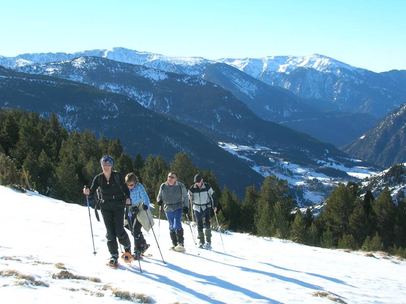 Randonnée en raquettes à neige en Andorre