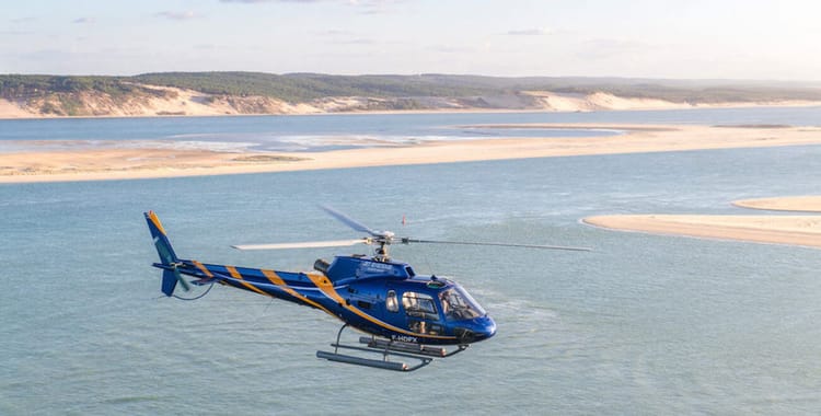 Vol en hélicoptère sur le Bassin d'Arcachon